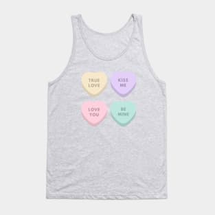 Candy Hearts for Valentines Day Tank Top